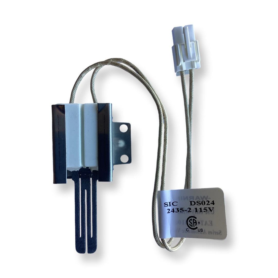 Replacement LG oven igniter MEE61841401 with wire harness and connector for LG gas ranges.