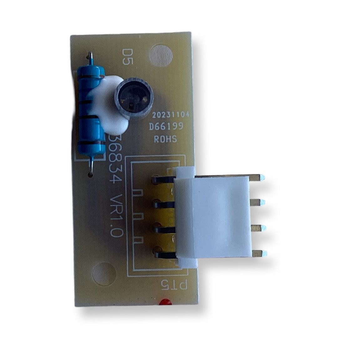 W11629974 Refrigerator Ice Level Control Board, compatible replacement for Whirlpool models, shown on a white background.