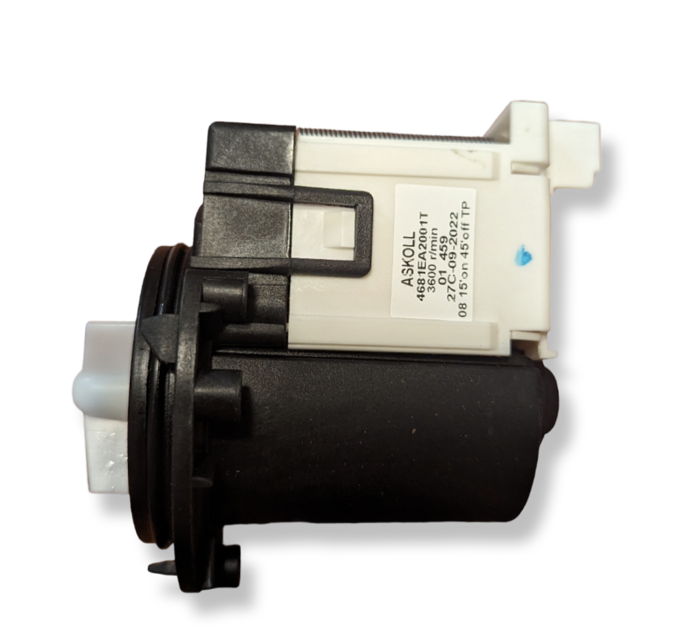 OEM LG 4681EA2001T washing machine drain pump replacement for efficient water drainage.
