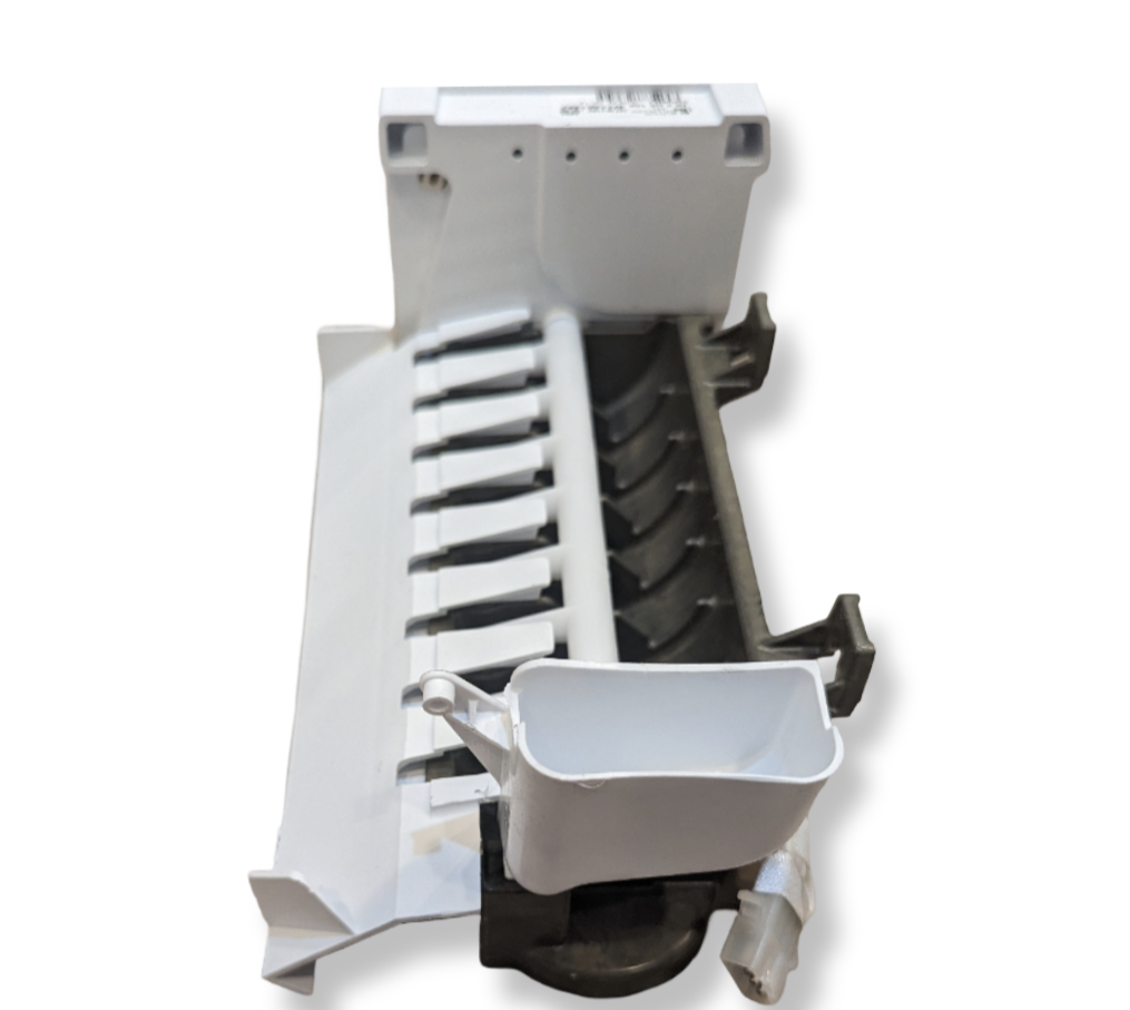 OEM Refrigerator Ice Maker Assembly 2198597 for consistent ice production in Whirlpool models.
