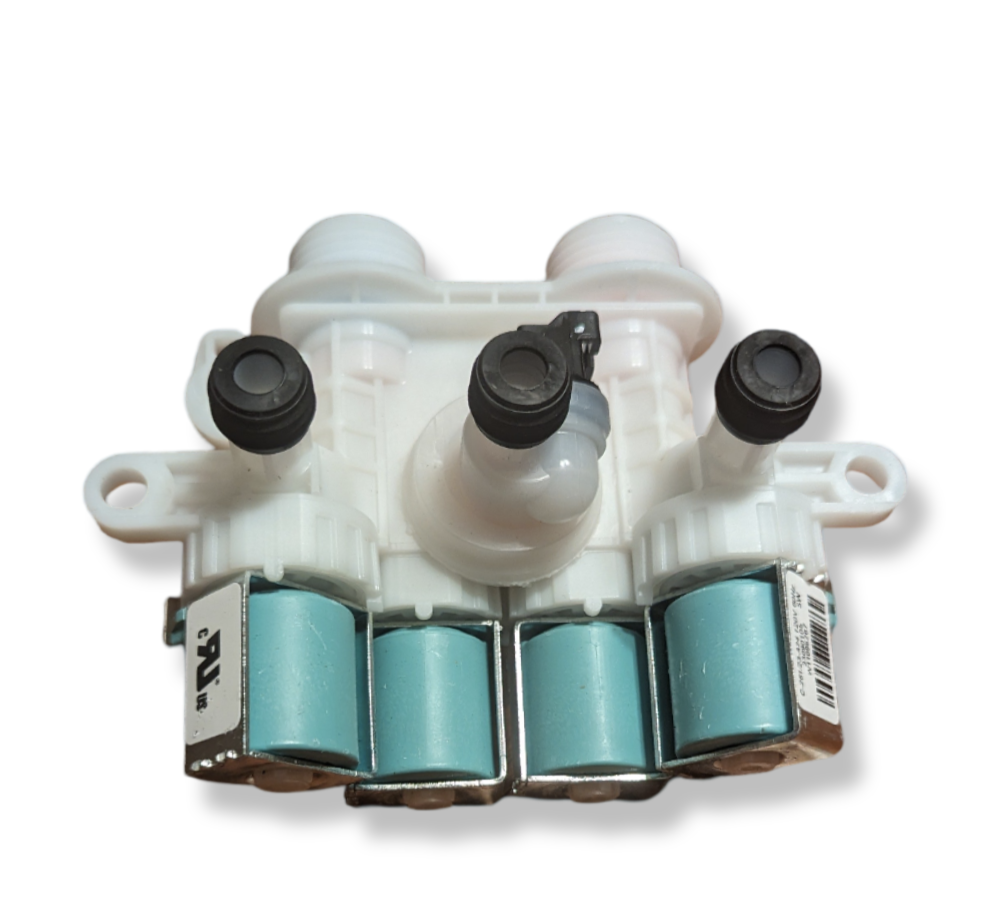 OEM W11165546 top load washer water inlet valve, reliable replacement part for Whirlpool washers, ensures efficient water flow.