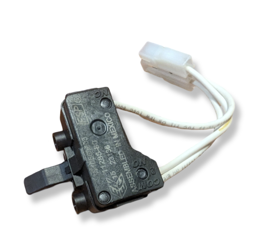 OEM WP3406107 dryer door switch assembly for Whirlpool dryers, ensuring safe and efficient operation.