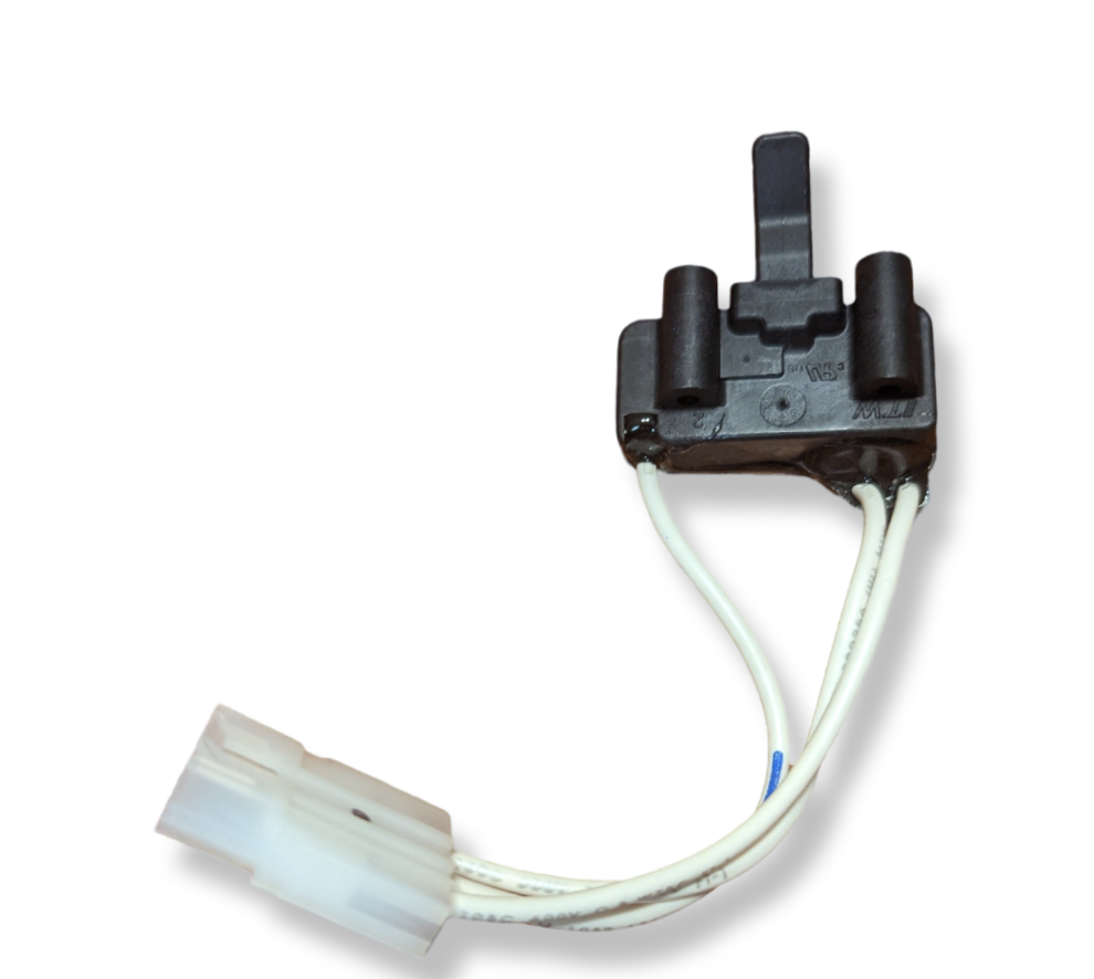 OEM WP3406107 Dryer Door Switch Assembly for Whirlpool dryers, ensures safe operation.