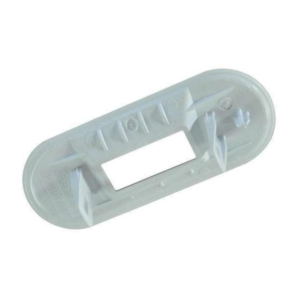 Whirlpool W11545554 white bezel lid lock replacement part for washing machine.