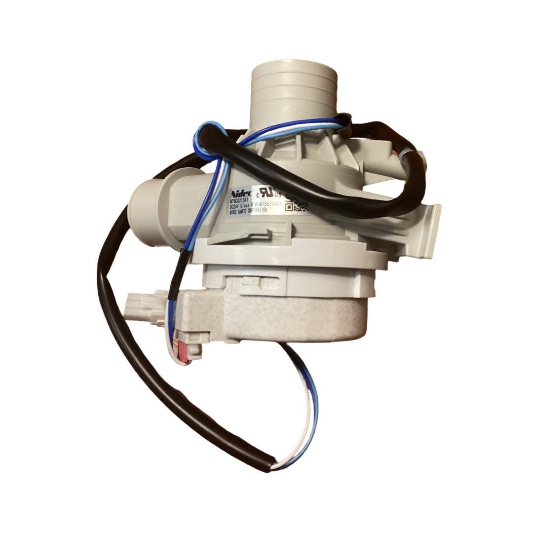 LG AHA75673401 Drain Pump for washing machines, OEM replacement part for efficient water drainage.