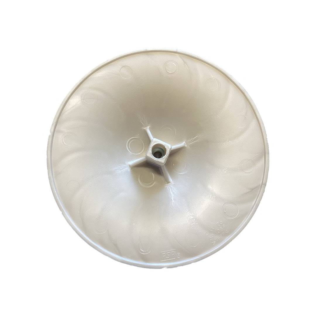 Whirlpool WP694089 Blower Wheel for dryers, OEM replacement part, white with central mounting hub.