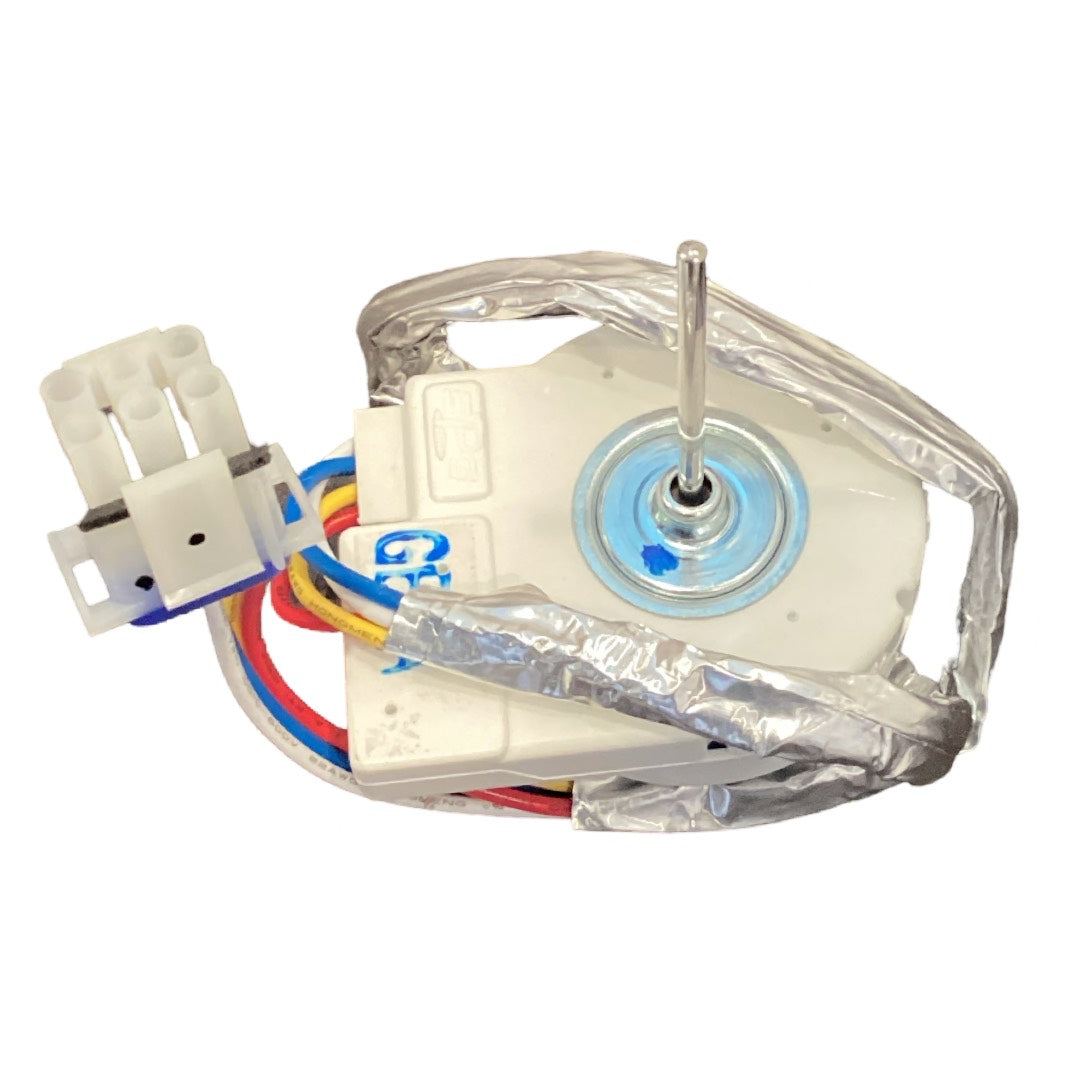 GE WR60X10277 Evaporator Fan Motor for GE refrigerators, OEM replacement part for optimal cooling.