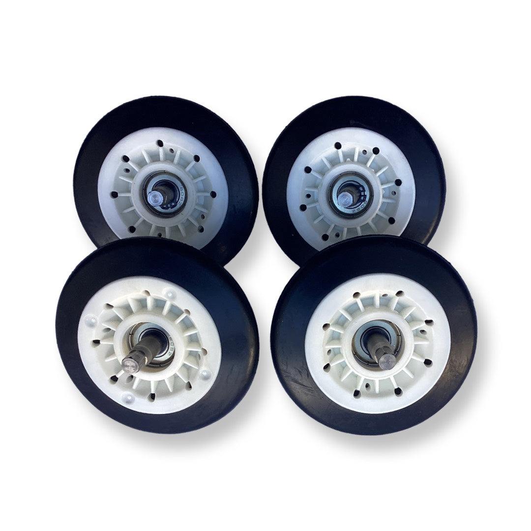 Replacement Dryer Drum Roller Wheels 4-Pack 4581EL2002H for LG Dryers.