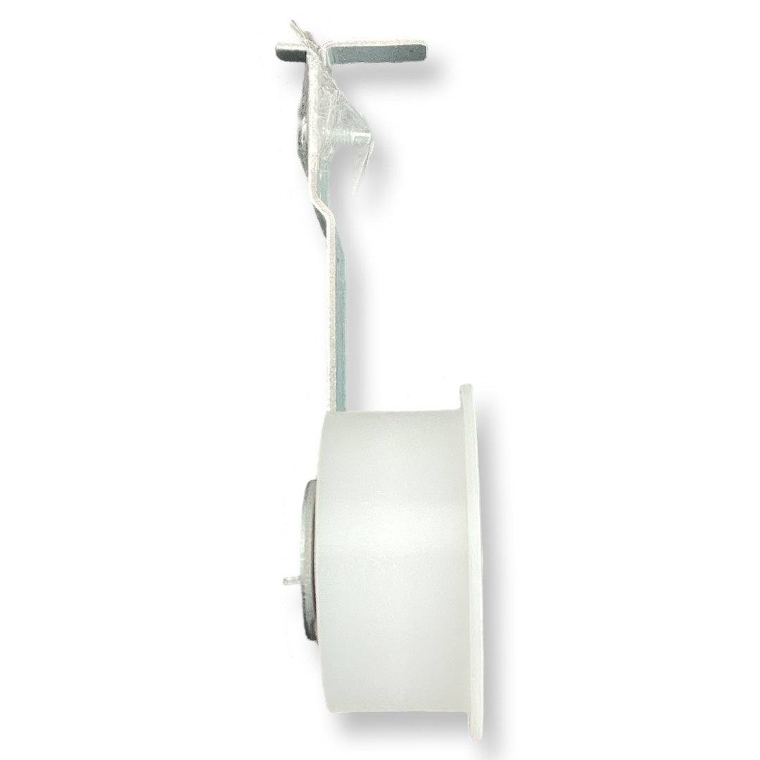 Samsung DC93-00634A Idler Pulley Assembly for Samsung dryers, durable metal and plastic design for efficient drum operation.