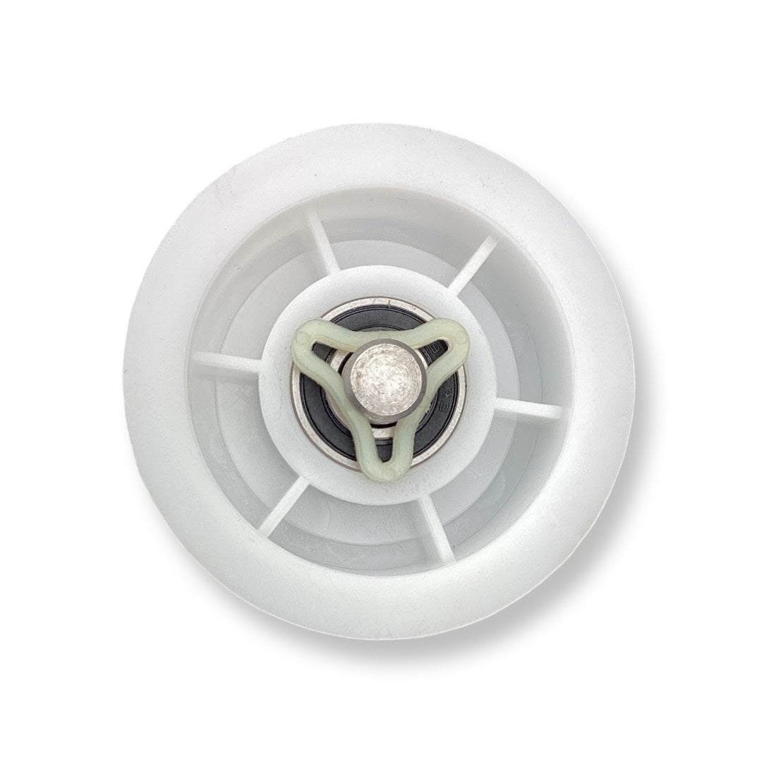 Samsung DC93-00634A Idler Pulley Assembly for dryer belt tension and smooth drum rotation.