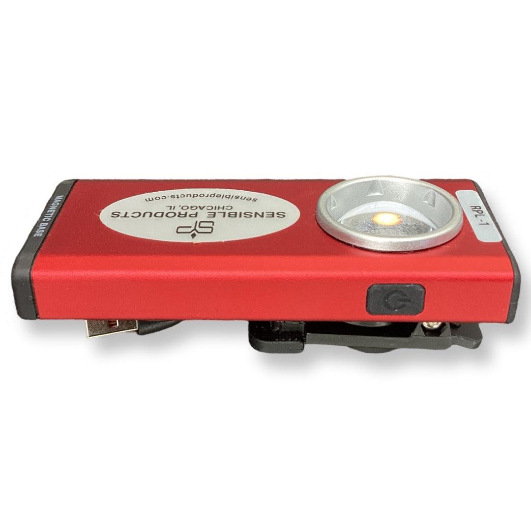 RPL-1 Rechargeable Pocket Flashlight, 500 Lumens, Red, Durable Design