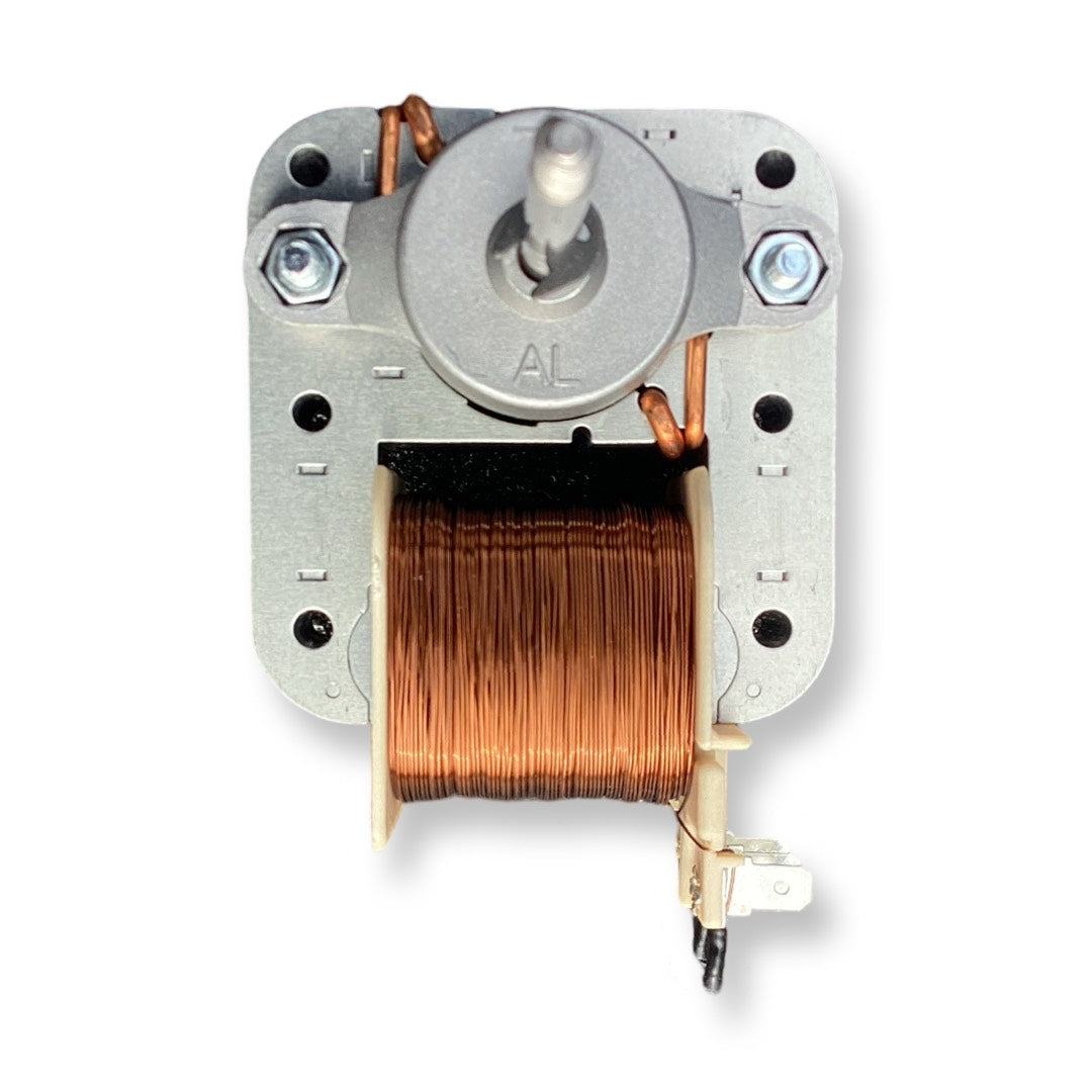 LG EAU62343001 Convection Fan Motor, OEM replacement part, durable metal and plastic, ensures even airflow in LG appliances.