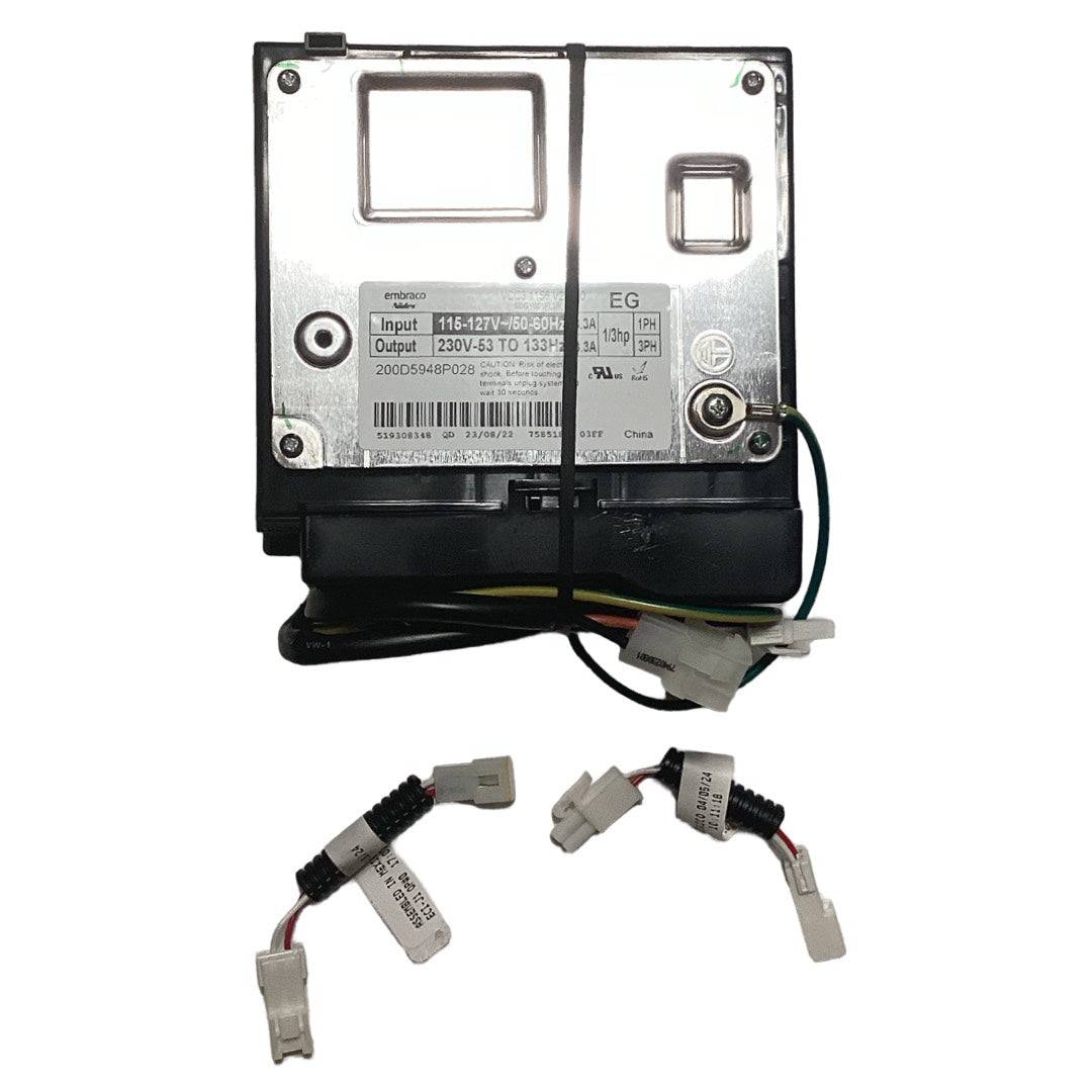 GE WR49X10283 Inverter Board for GE refrigerators, OEM replacement part for compressor speed regulation.