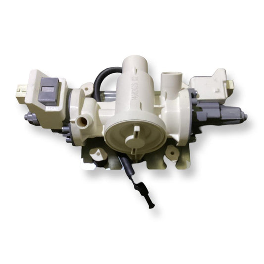 Whirlpool W11458345 OEM washer drain pump assembly for efficient water removal and reliable washer performance replacement