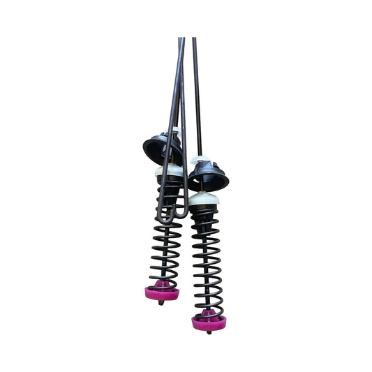 Whirlpool W11130356 Suspension Rod Kit with heavy-duty metal springs and plastic mounts for washer tub stabilization.